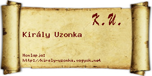 Király Uzonka névjegykártya
